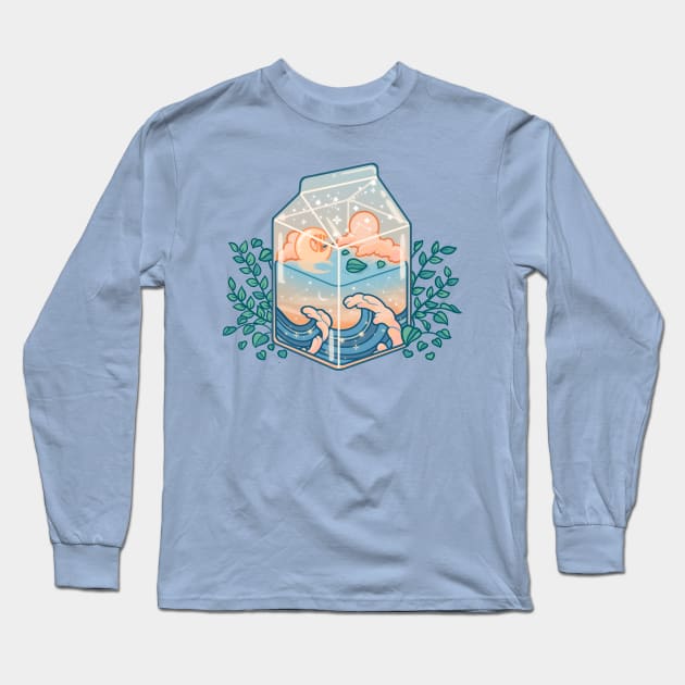 Cozy Ocean Milk Long Sleeve T-Shirt by veraphina